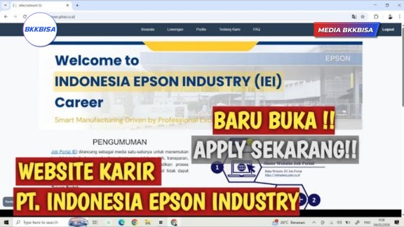 Cara Daftar Ke PT. Indonesia Epson Industry Lewat Website Terbaru