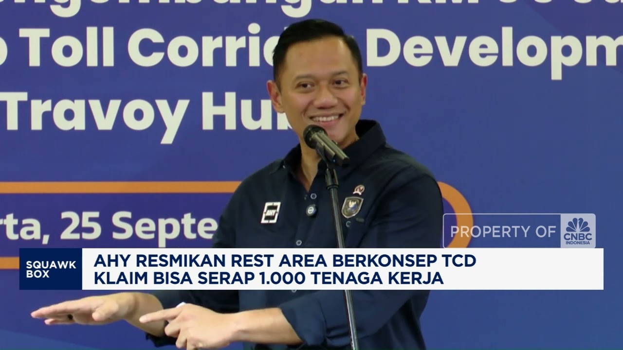 AHY Resmikan Rest Area Berkonsep TCD, Serap 1000 Tenaga Kerja